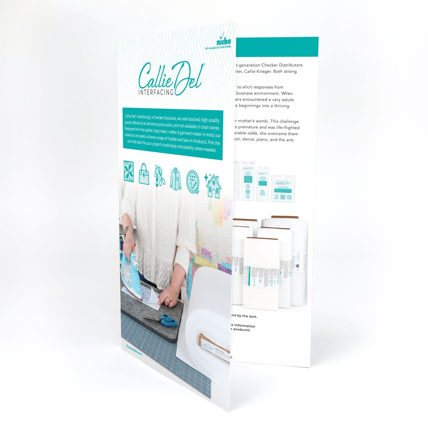 Callie Del Tri-Fold Swatch Card