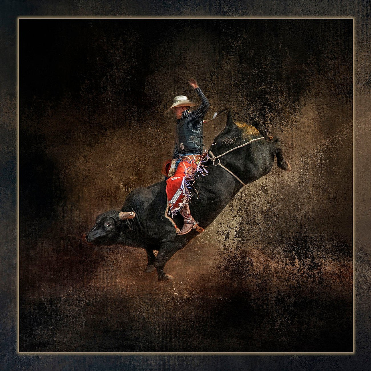 The Bull Rider Panel 20in x 20in