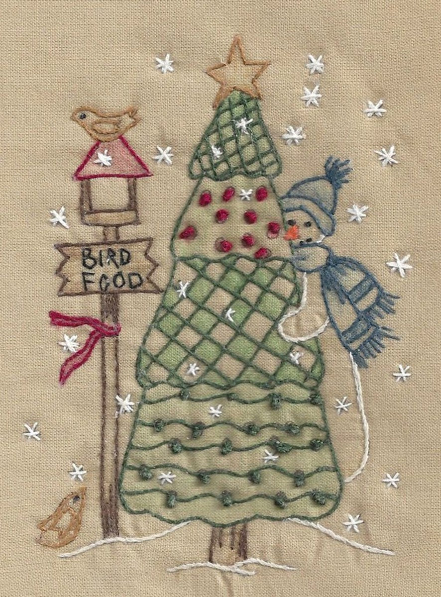 Tree Snowman Tea Dye
