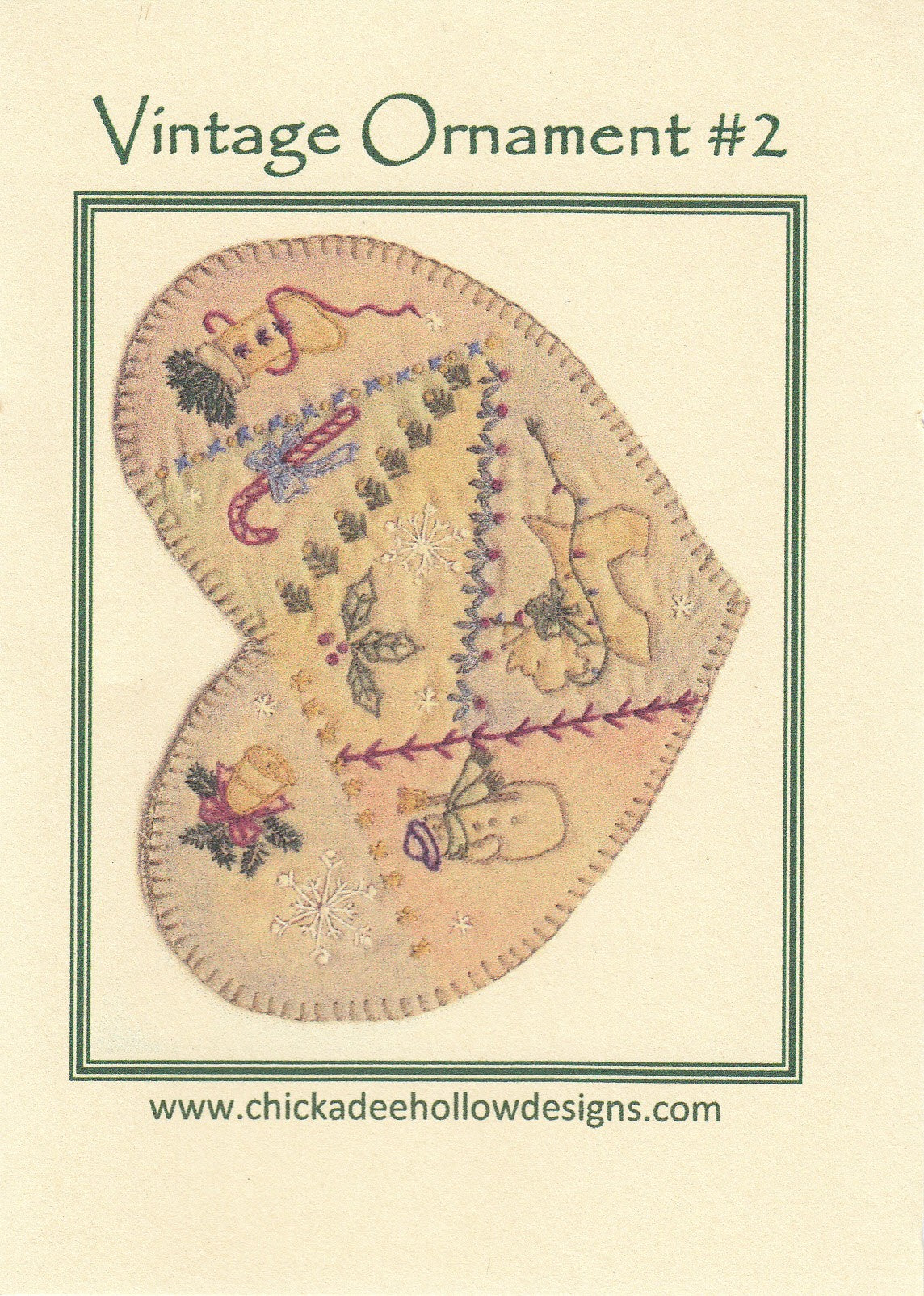 Vintage Christmas Ornament Heart