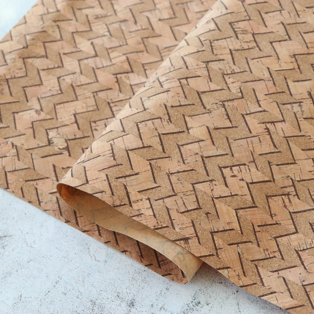 Natural Chevron Lite Cork 5yd