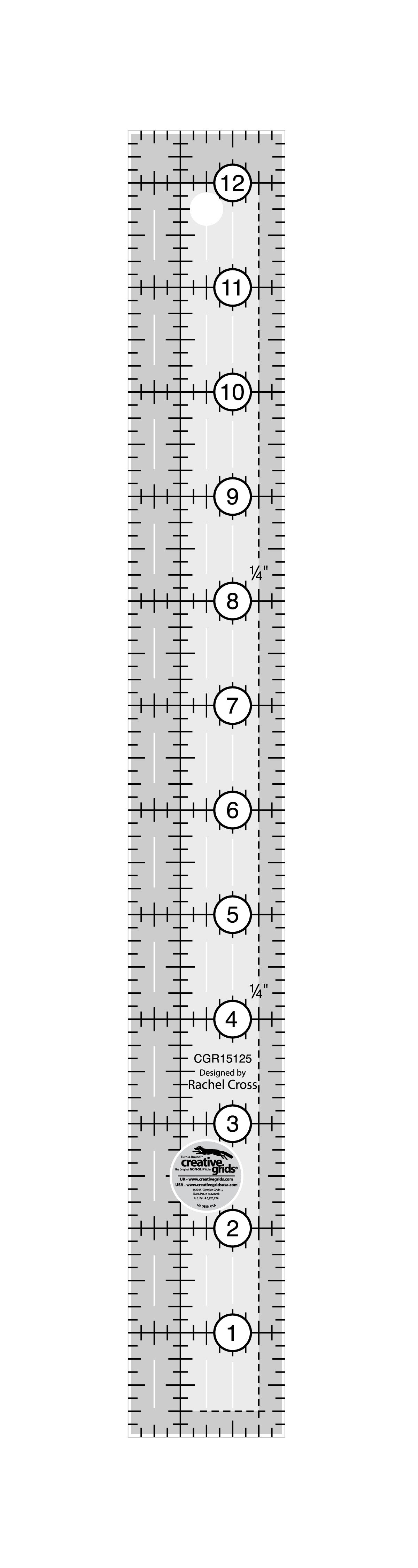 Creative Grids Quilt Ruler 1-1/2in x 12-1/2in Rectangle