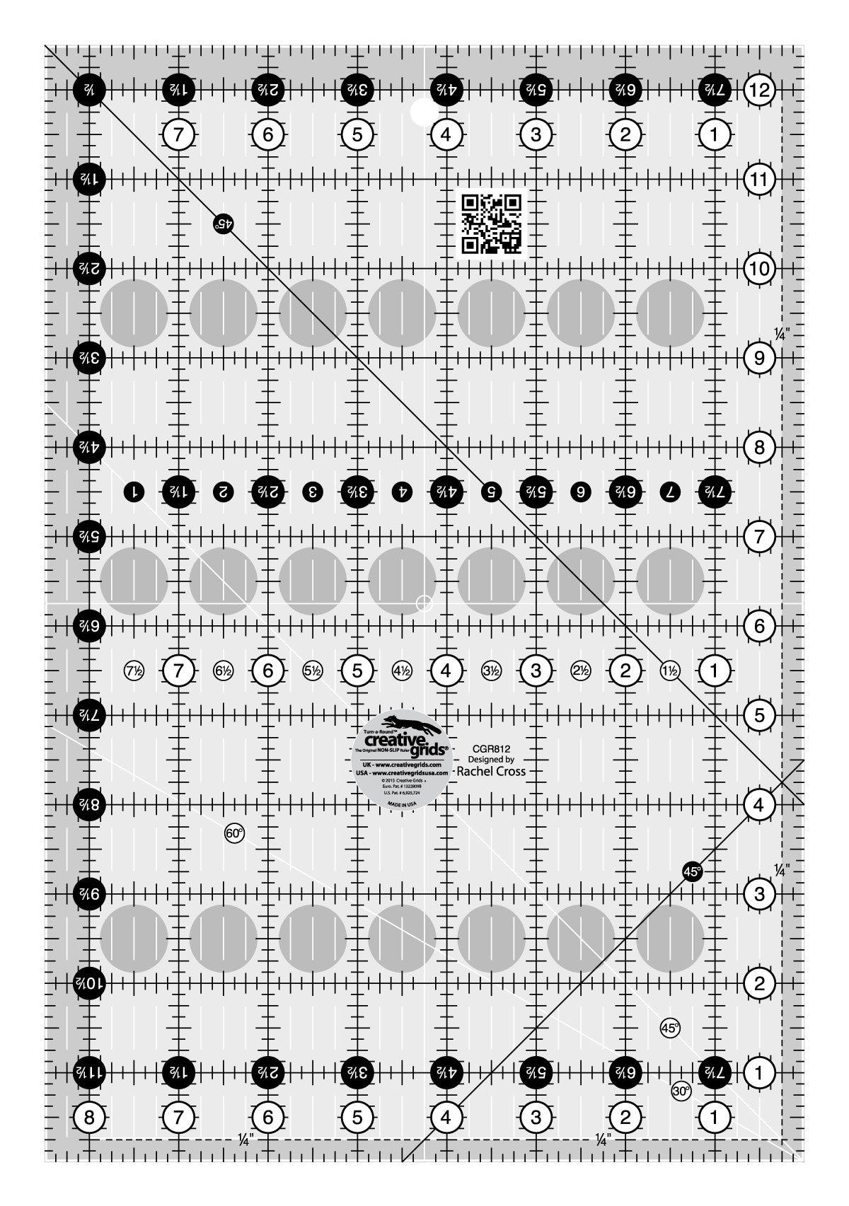 Creative Grids Quilt Ruler 8-1/2in x 12-1/2in Rectangle