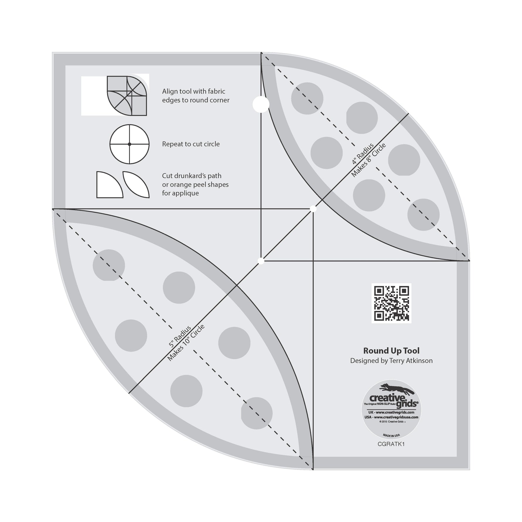 Creative Grids Quilt Ruler Round Up Tool