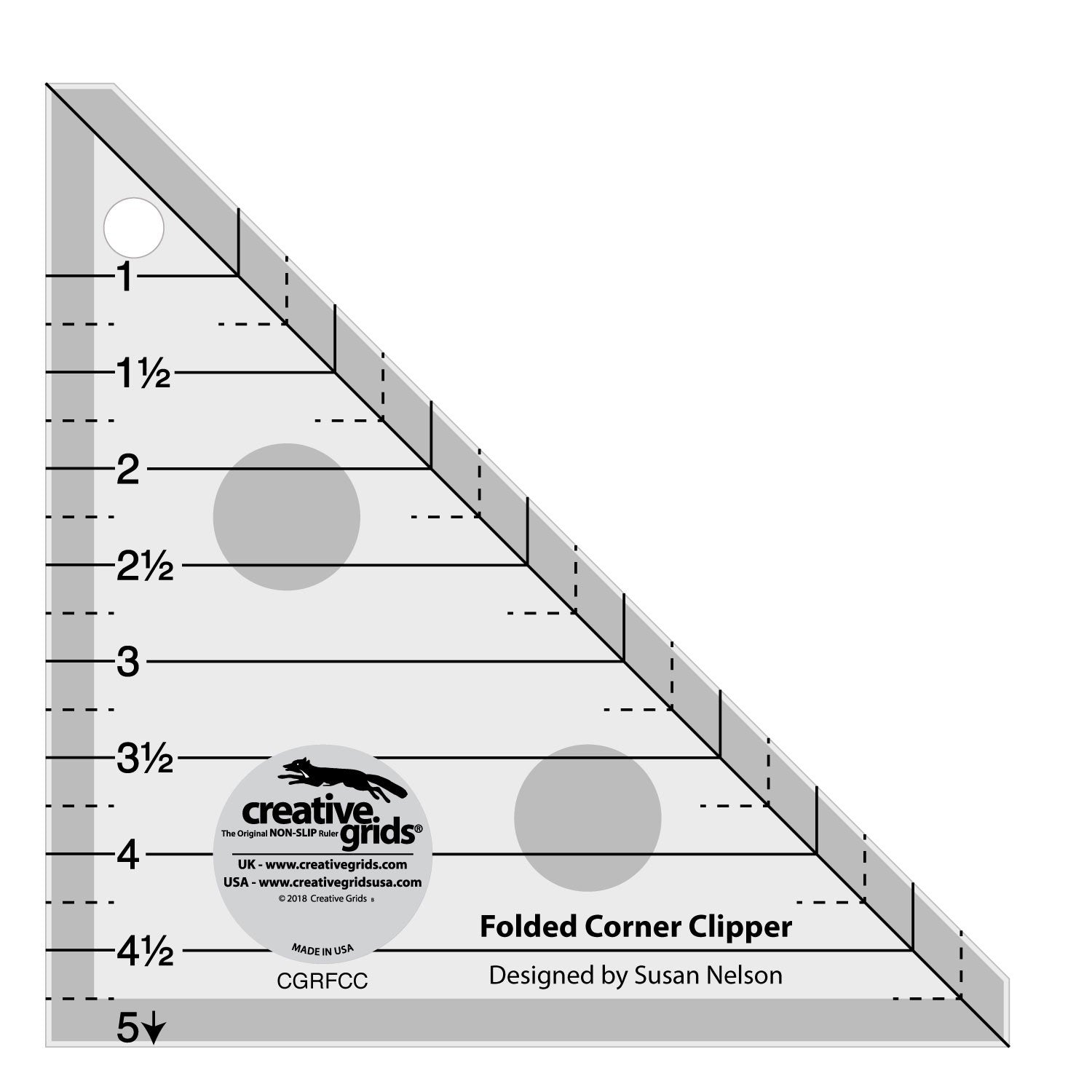 Creative Grids Quilt Ruler Folded Corner Clipper Tool