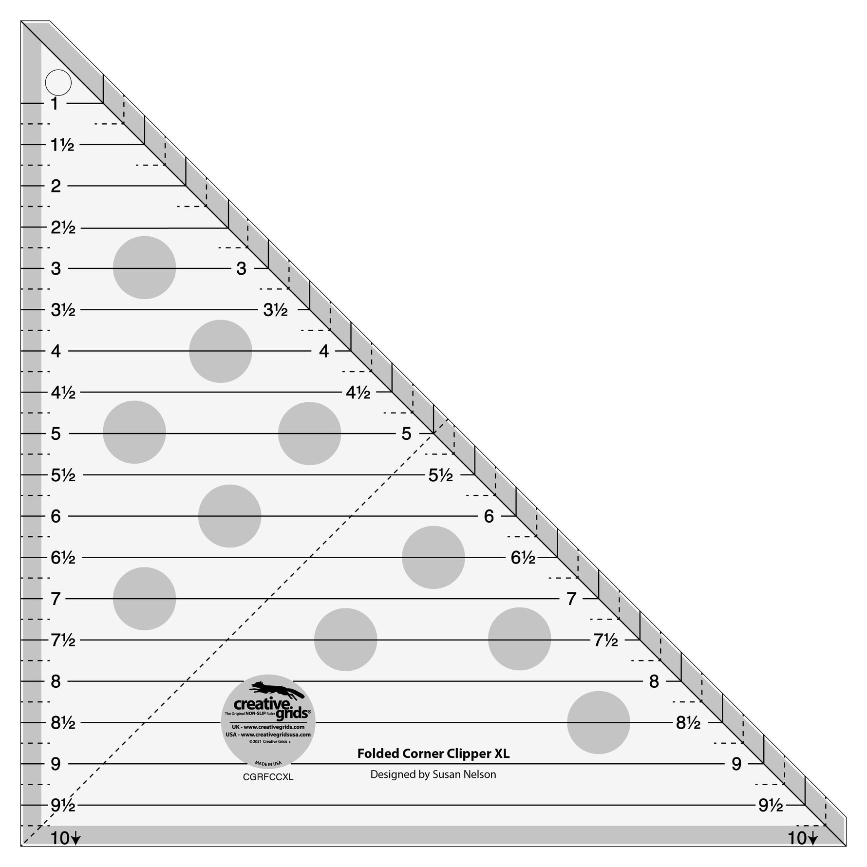 Creative Grids Quilt Ruler Folded Corner Clipper Tool XL