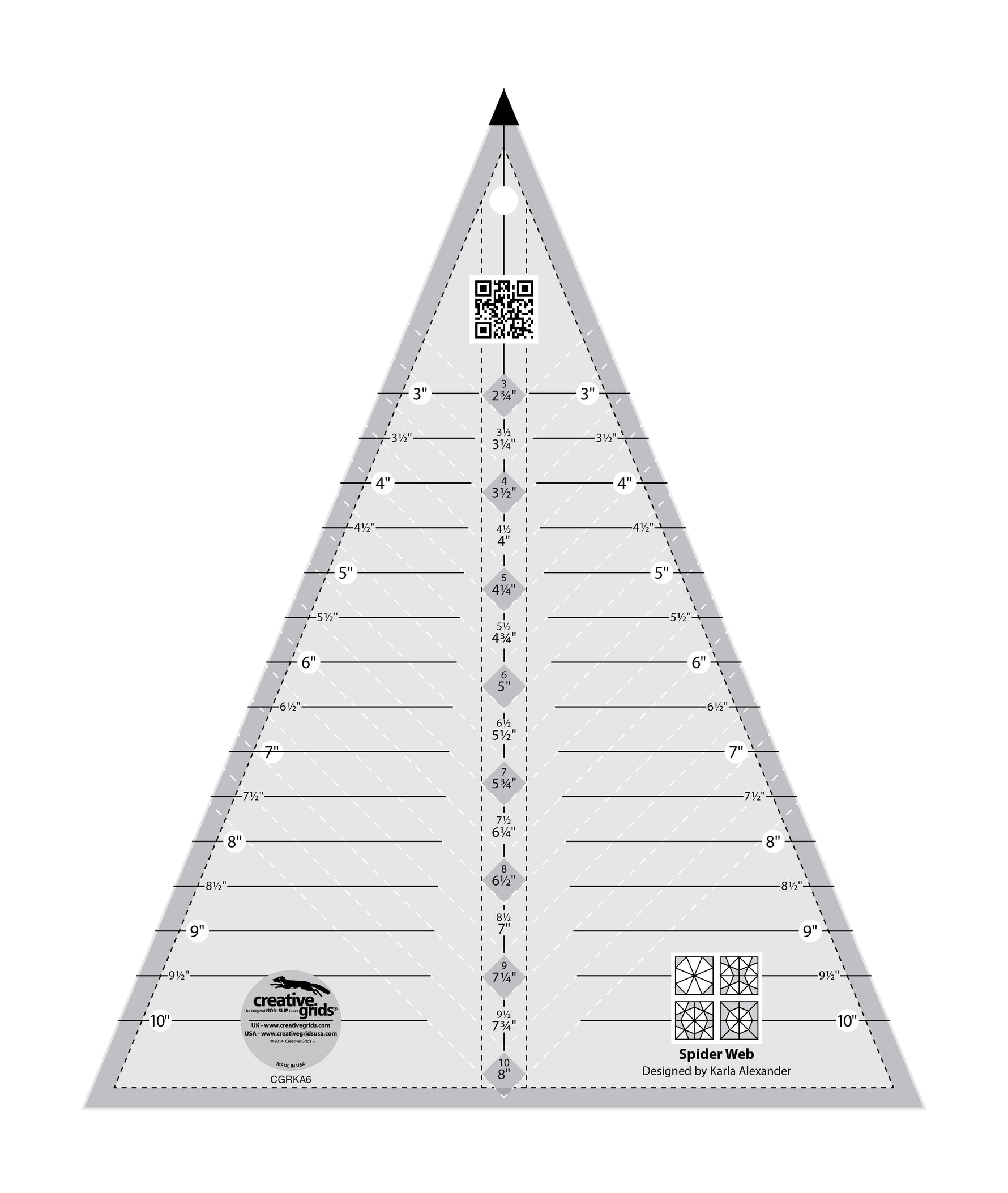 Creative Grids Quilt Ruler Spider Web
