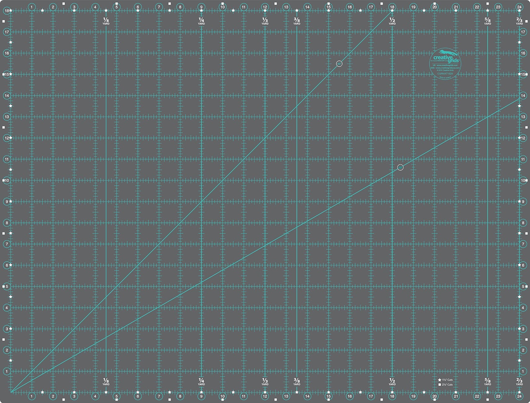 Creative Grids Self-Healing Double Sided Rotary Cutting Mat 18in x 24in
