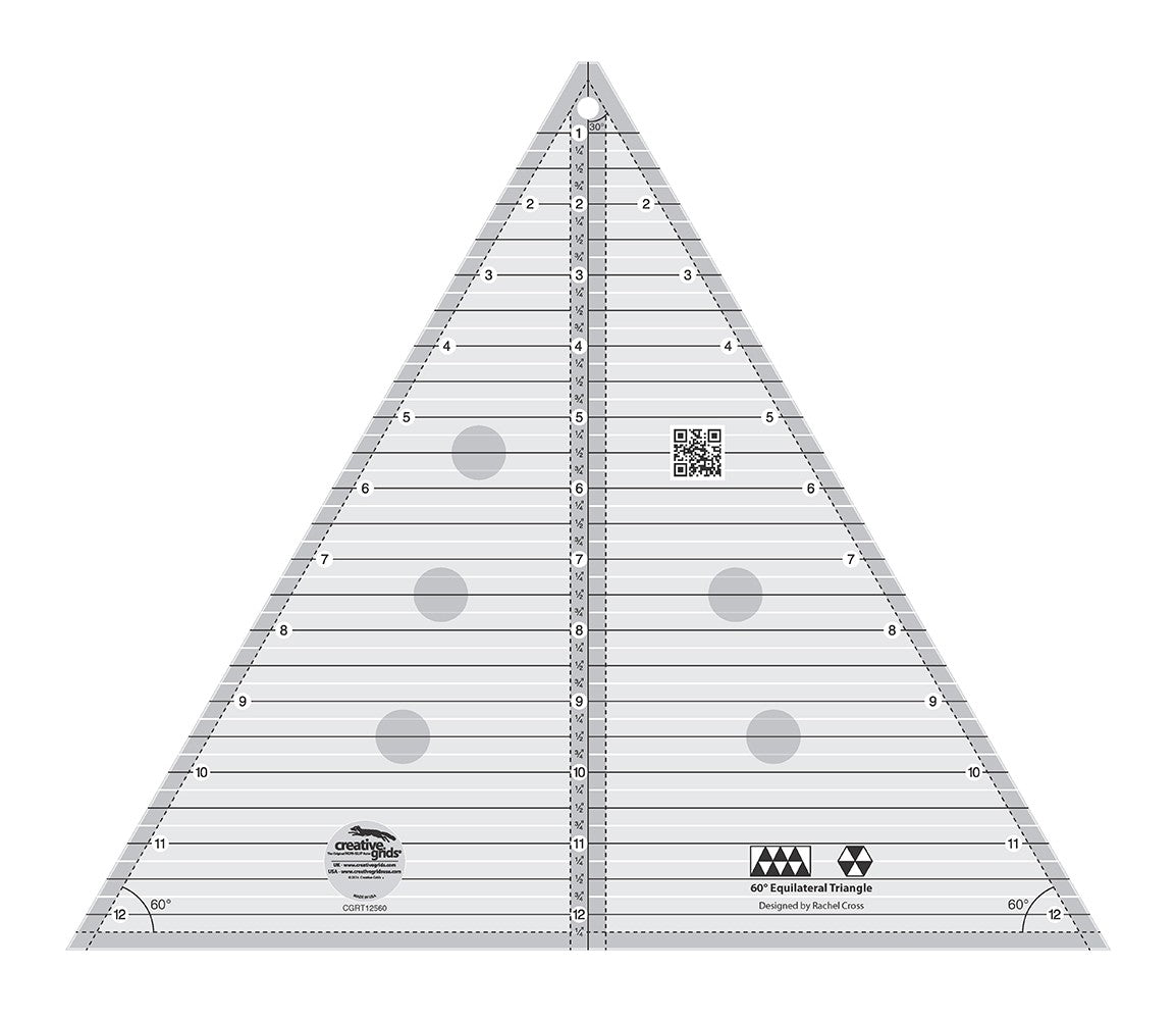 Creative Grids Quilt Ruler 60 Degree 12-1/2in Triangle