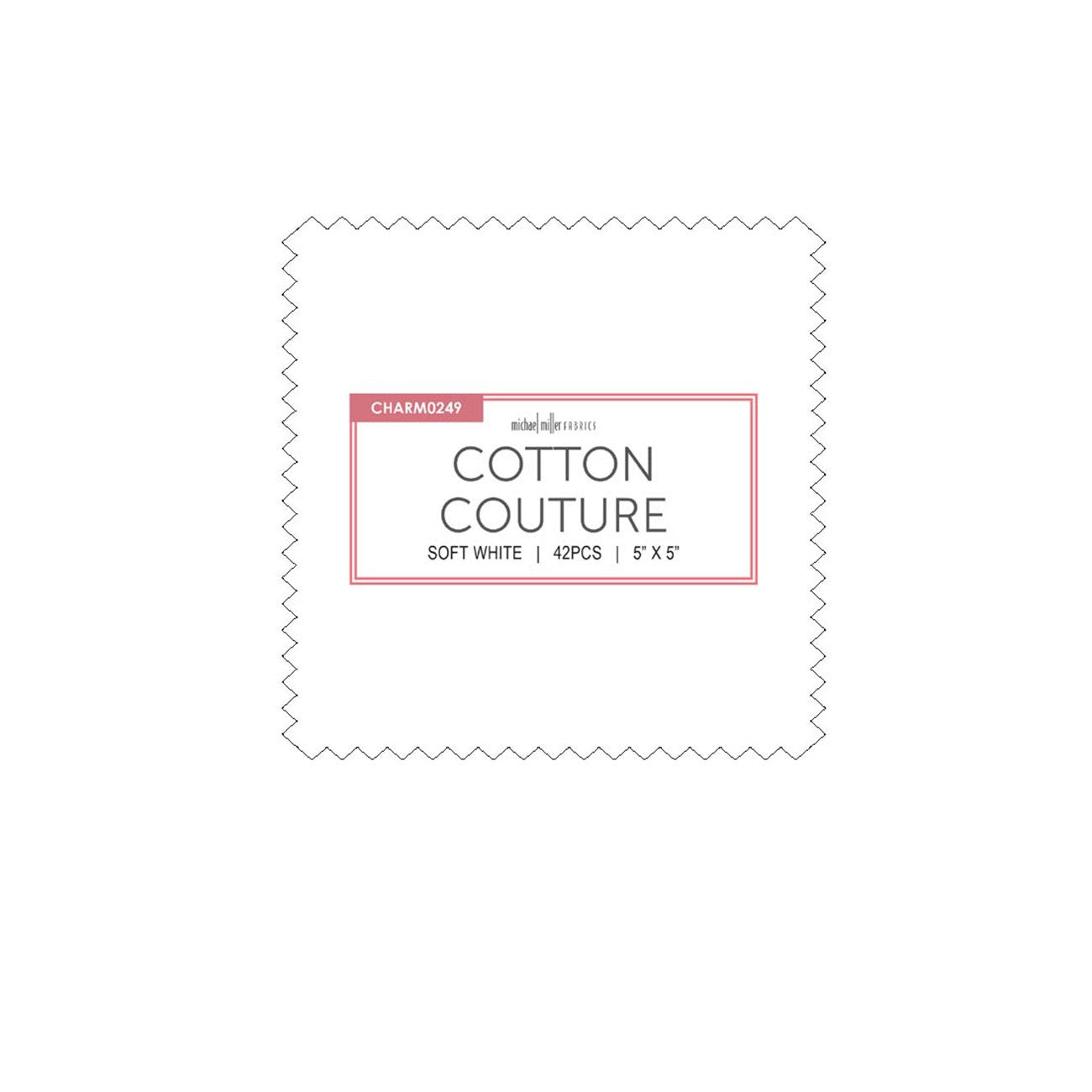 5in Squares, Cotton Couture, Soft White, 40pcs/bundle