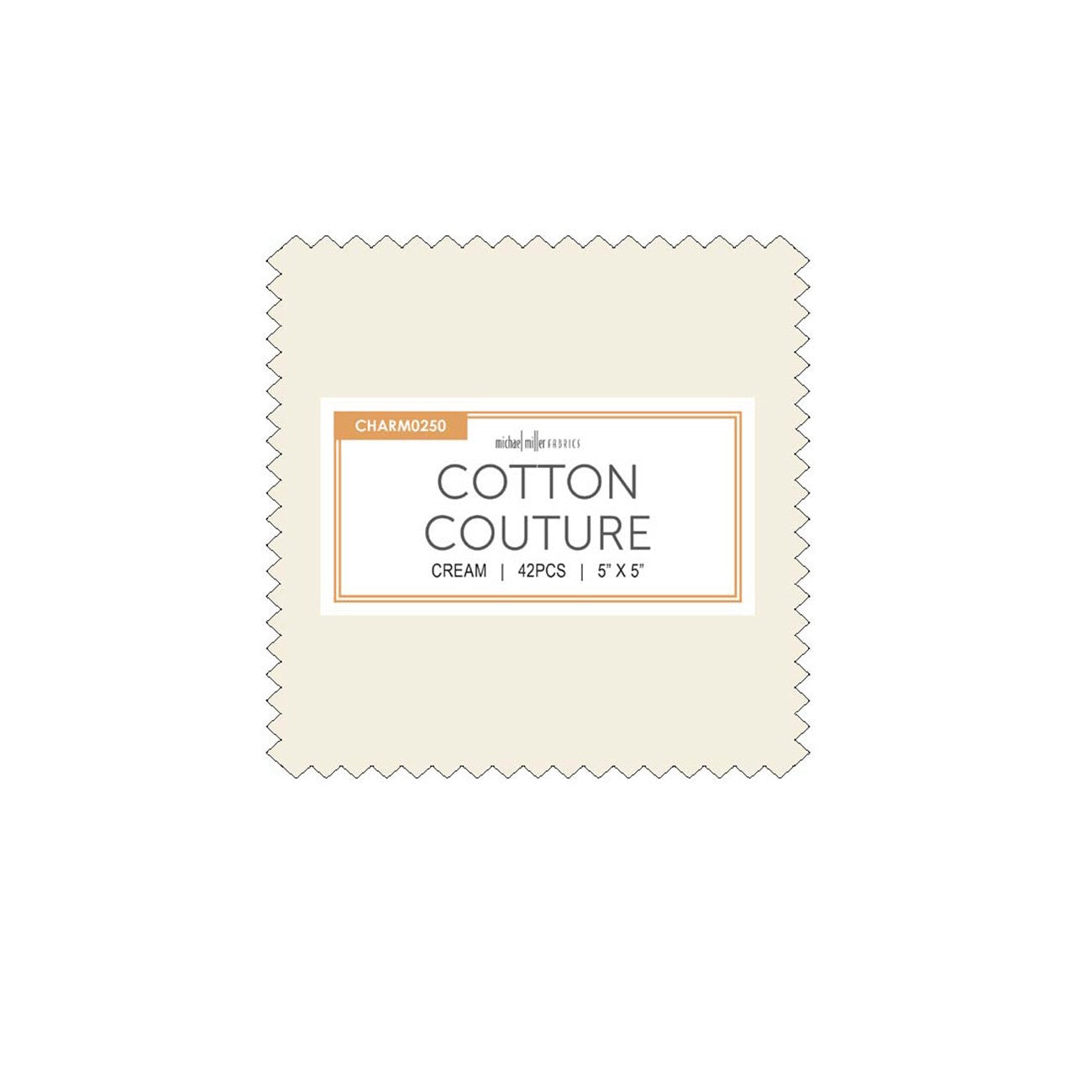 5in Squares, Cotton Couture, Cream, 40pcs/bundle