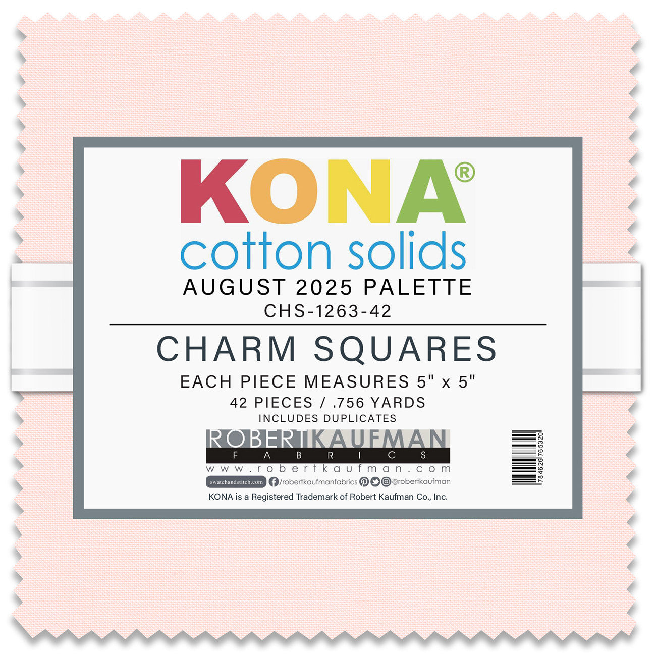 5in Squares Kona Cotton 42pcs/bundle