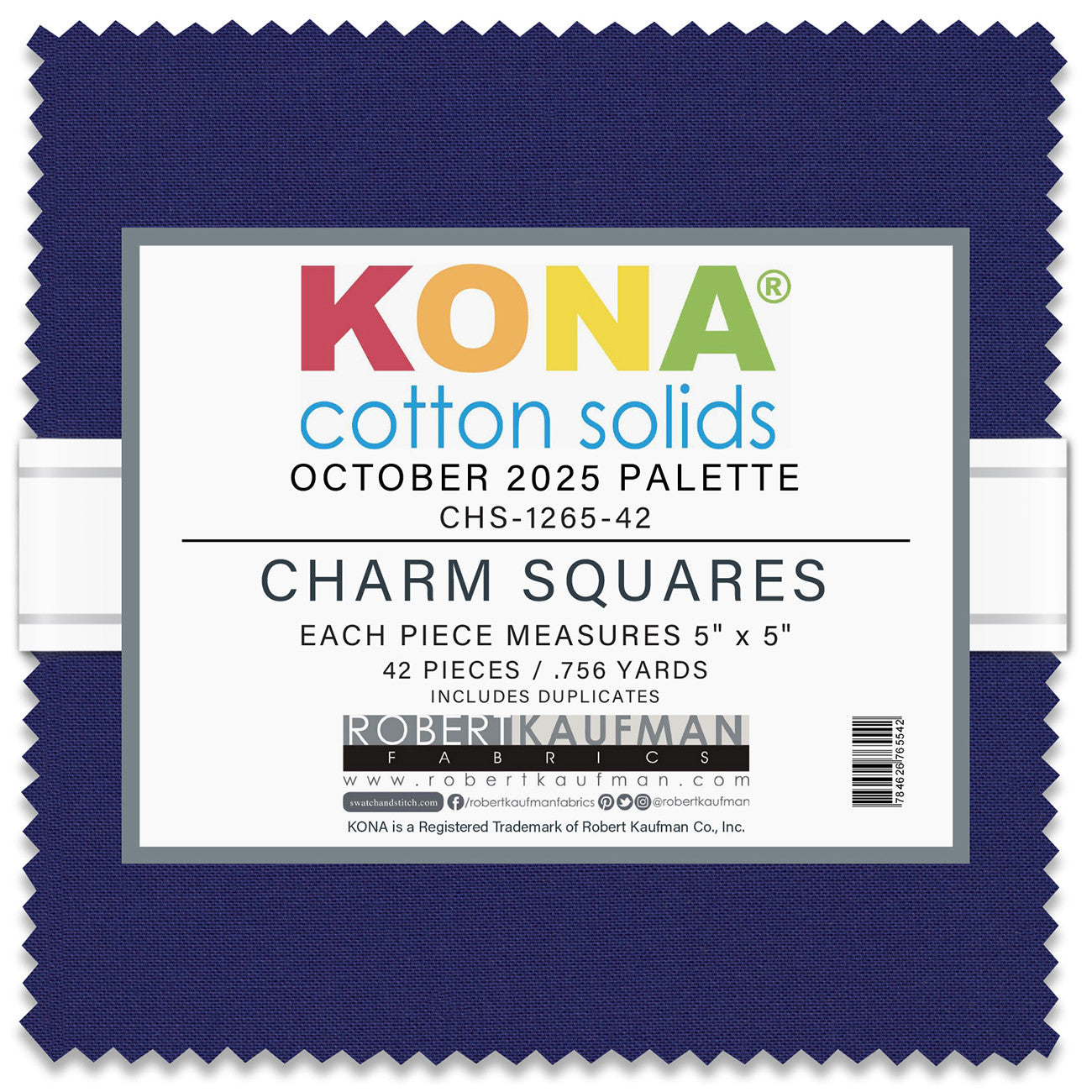 5in Squares Kona Cotton 42pcs/bundle