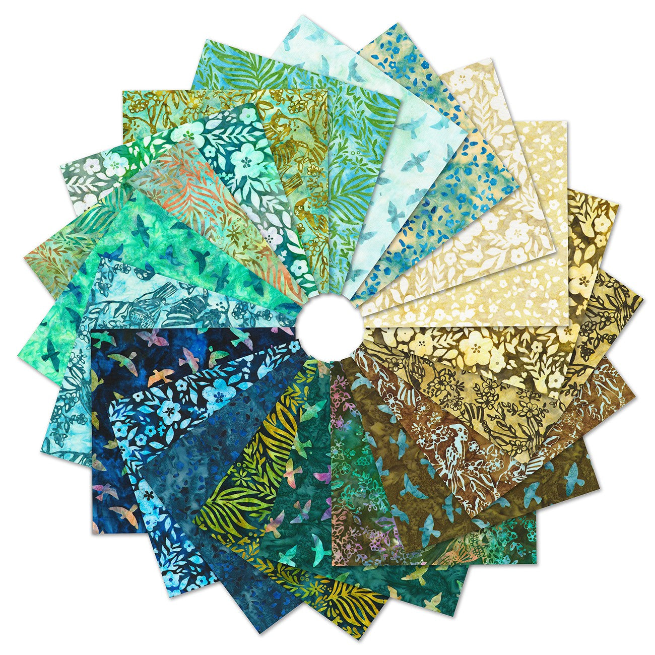 5in Squares Backyard Birds, 42pcs/bundle