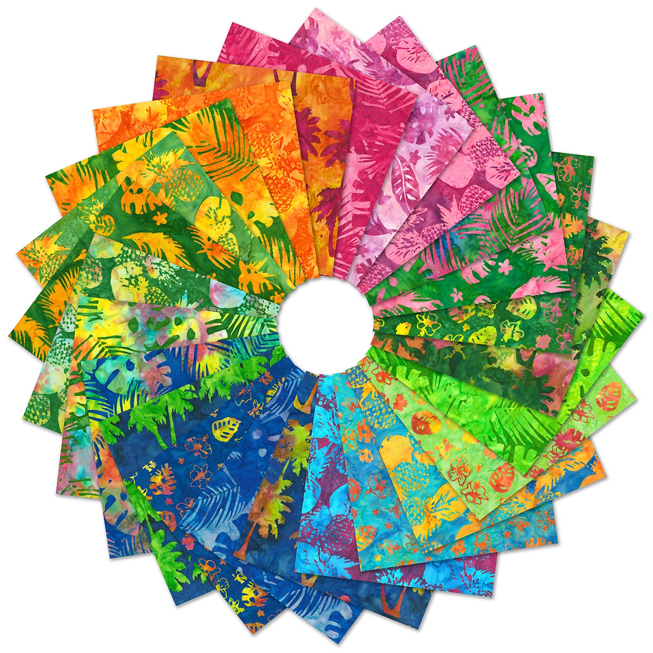 5in Squares Tropic Flora, 42pcs/bundle