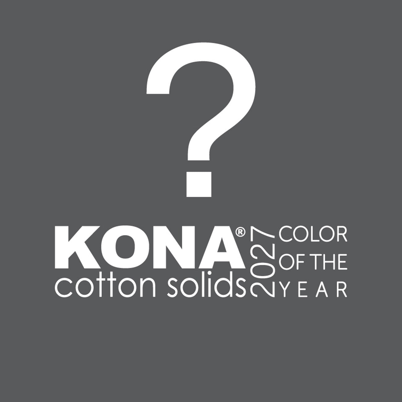 5in Squares, Color Of The Year, 2027, Kona Cotton, 42pcs/bundle