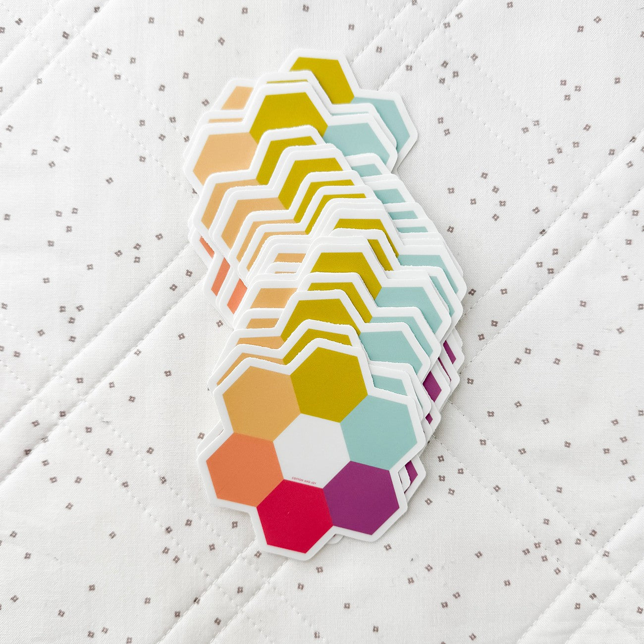 Hexie Blooms Sticker Rainbow 6pk