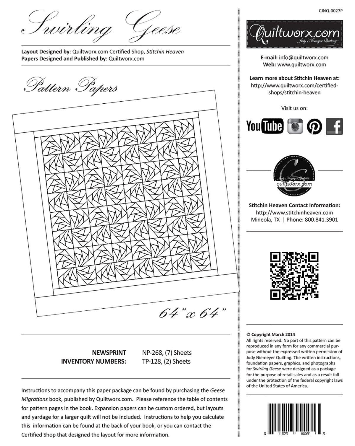 Swirling Geese Foundation Paper Packs