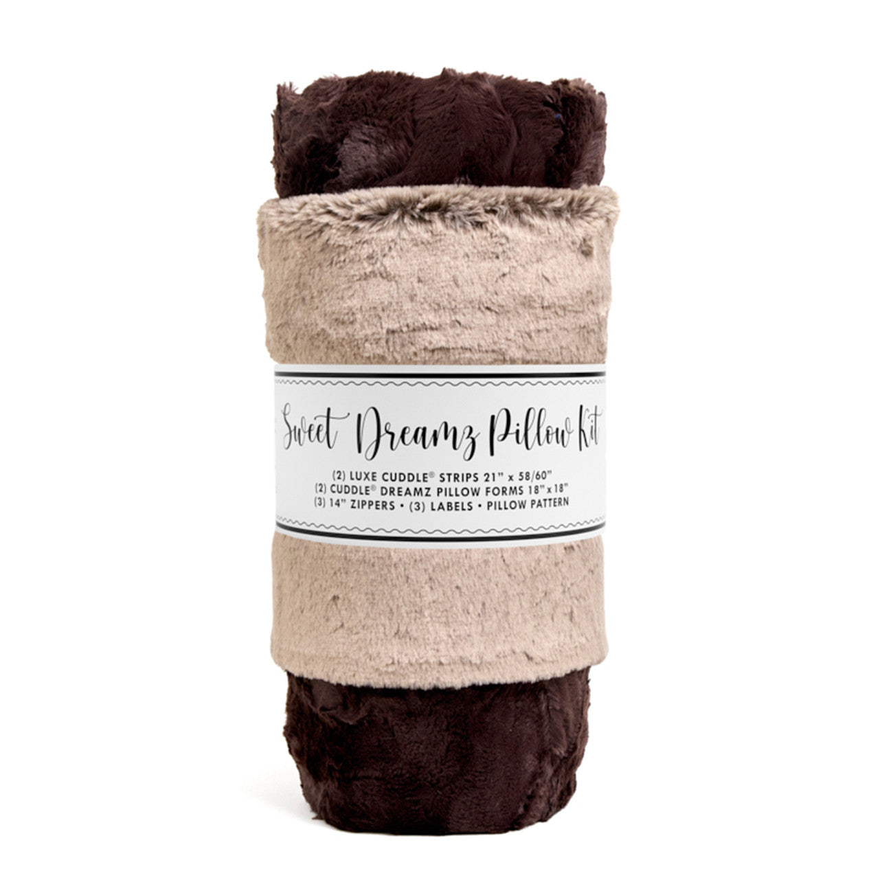 Frosted Baby Seal Chocolate Almond Luxe Cuddle Sweet Dreamz Pillow Kit