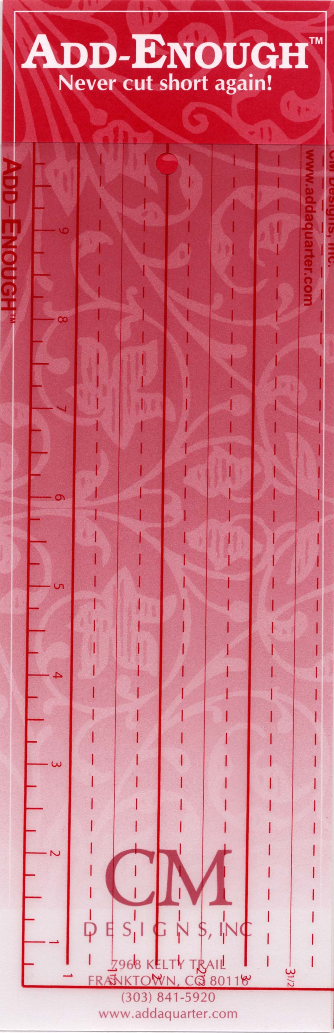 Add-Enough Ruler 4in x 10in