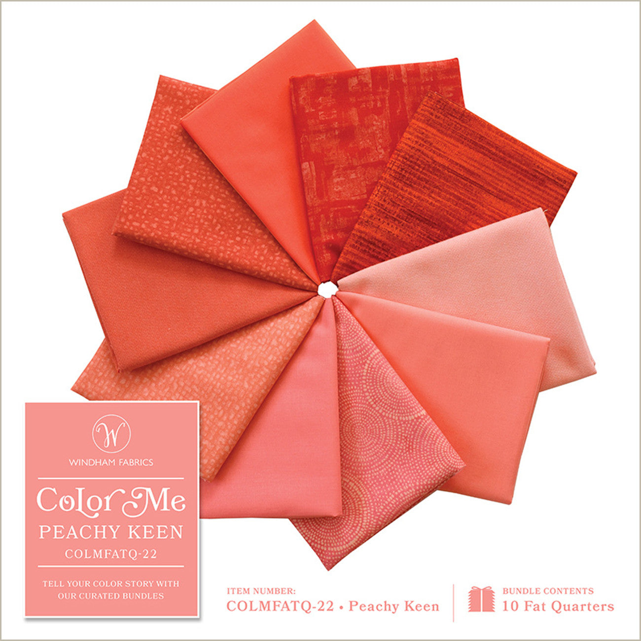 Midnight Berry Peach Keen Fat Quarter Bundle, 10pcs/bundle
