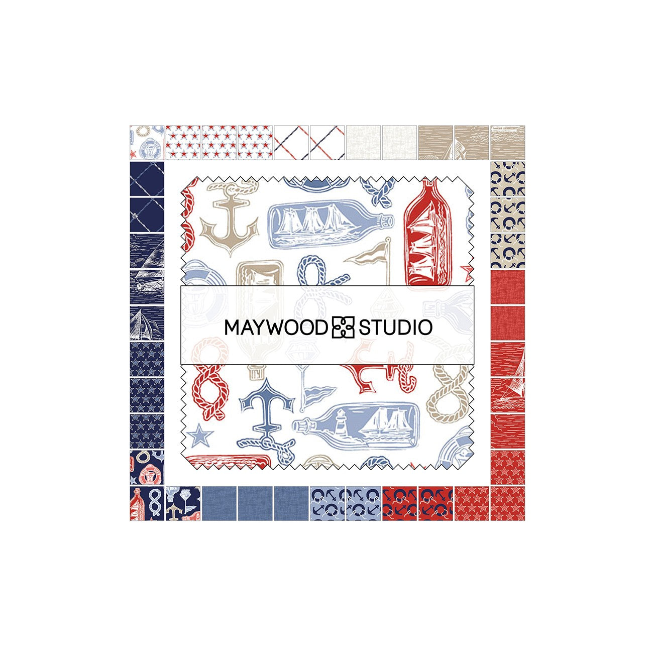 5in Squares Regatta Days, 42pcs/bundle