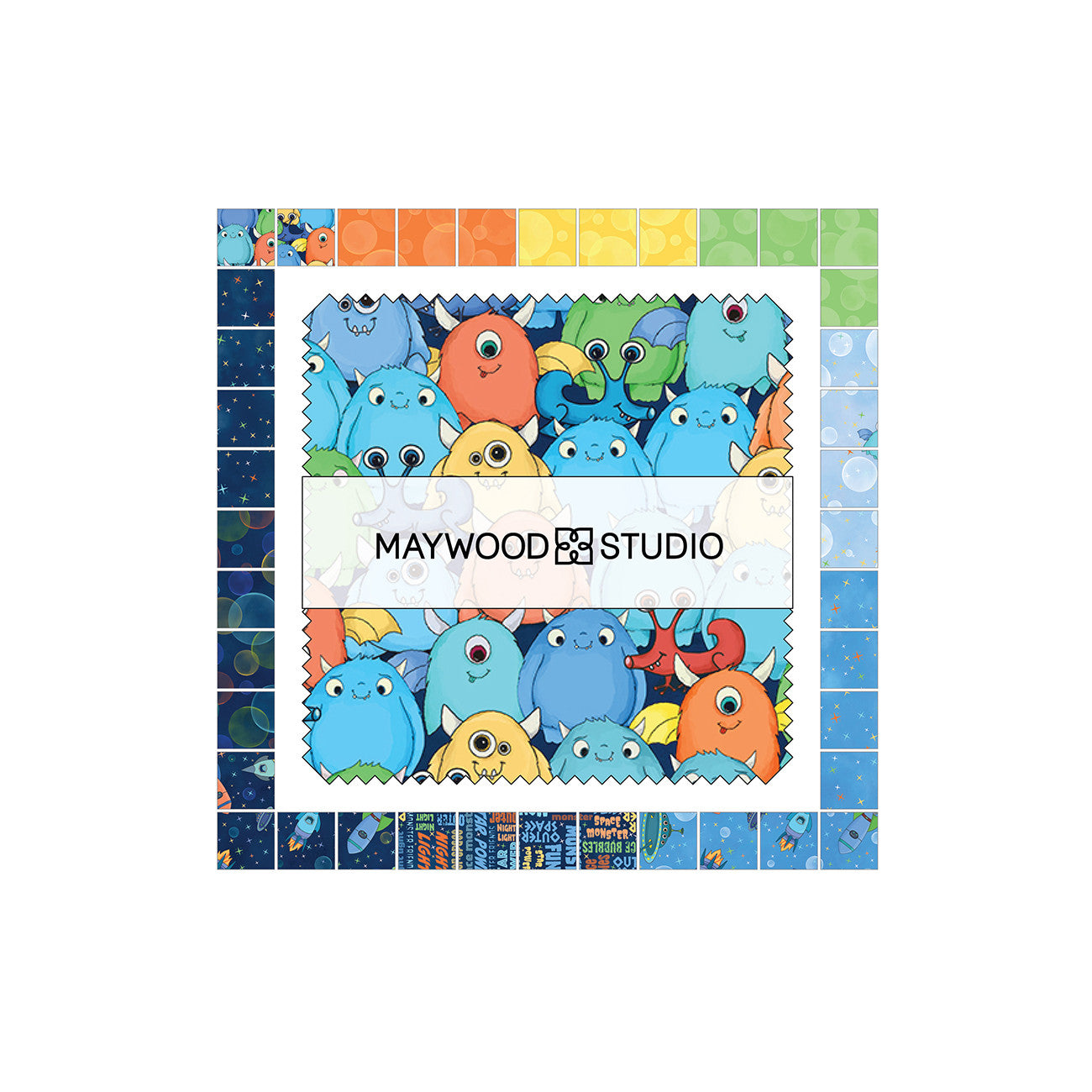 5in Squares Space Monsters, 42pcs/bundle