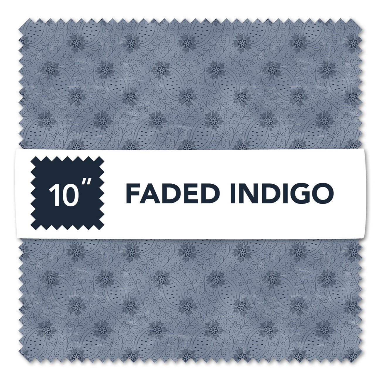 10in Squares Faded Indigo