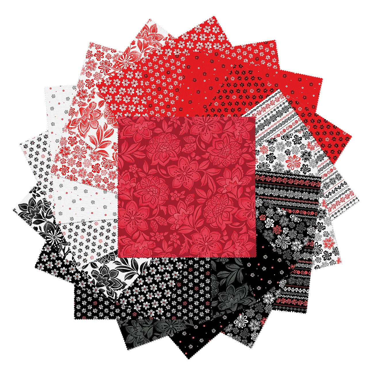 Crimson Night 10in Squares, 42pcs/bundle