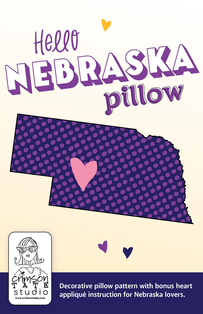 Hello Nebraska Pillow Pattern