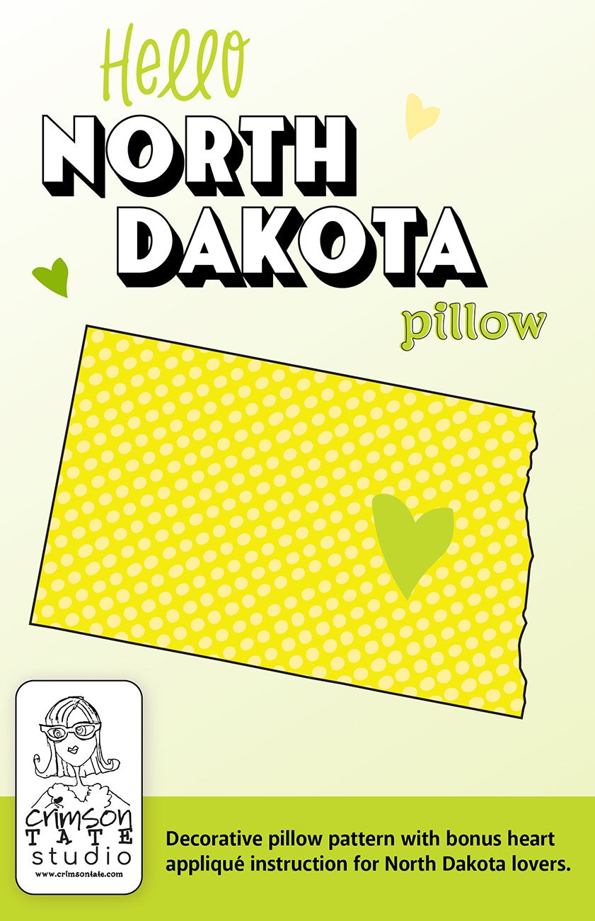Hello North Dakota Pillow Pattern