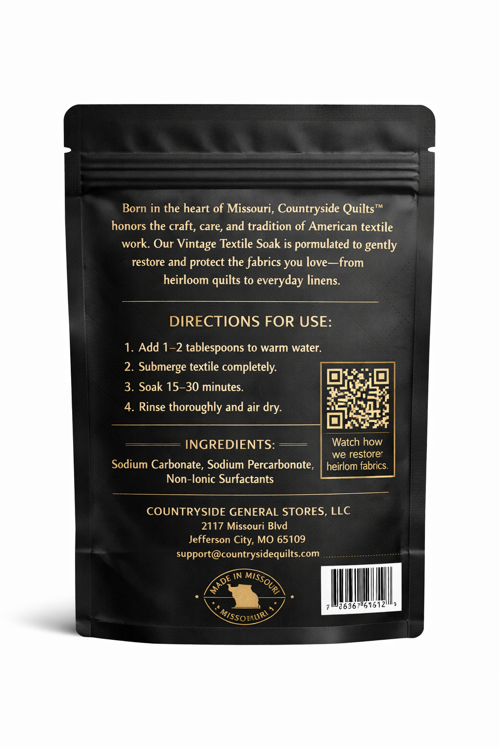 Countryside Quilts® Vintage Textile Soak — 1 lb (454 g)