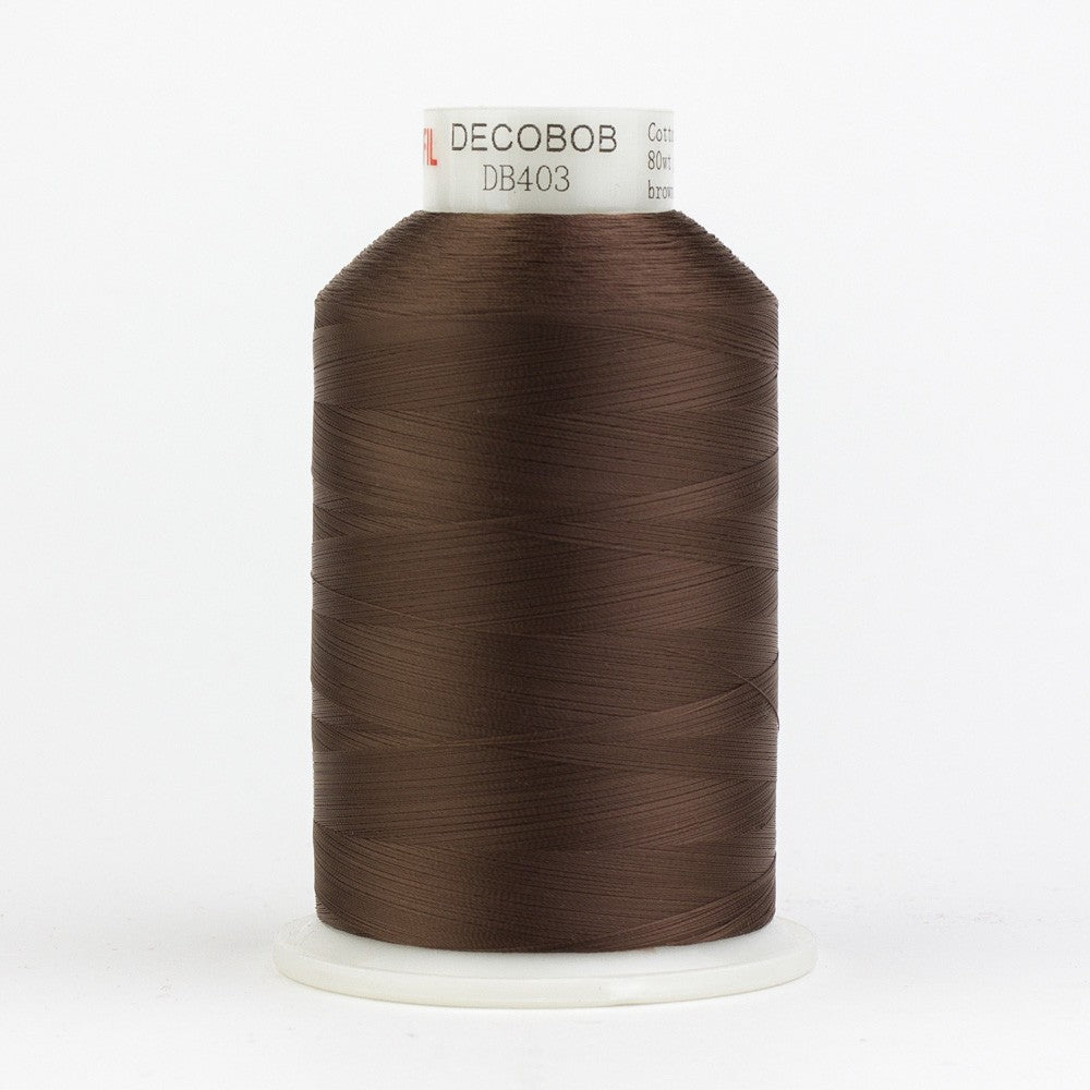 DecoBob Cottonized Polyester 80wt 6000m Brown