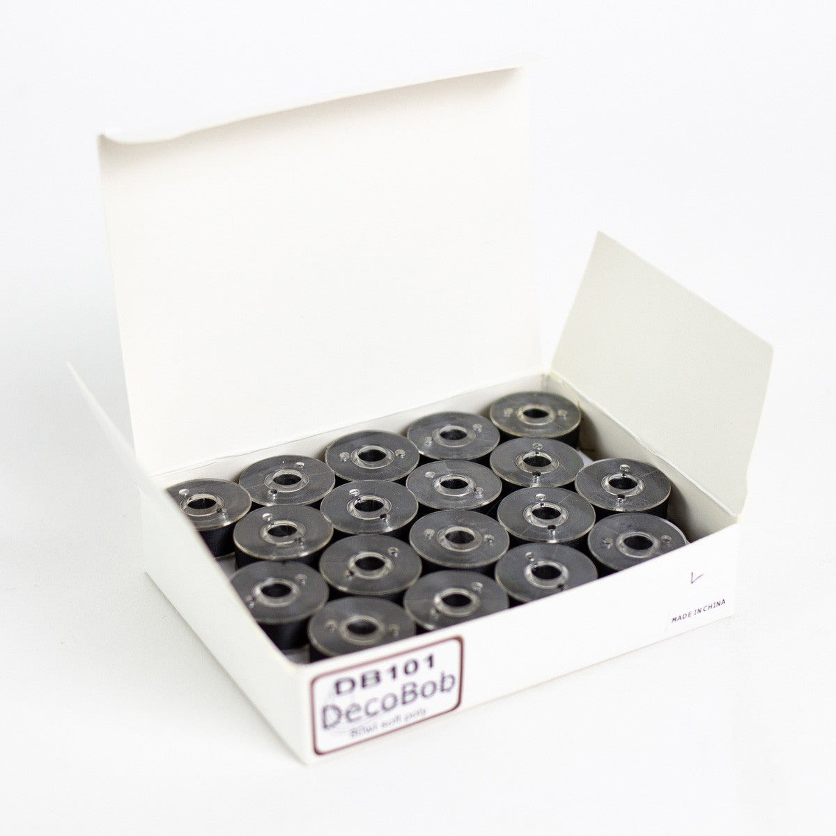 DecoBob Prewound Bobbins Size L 36ct Black