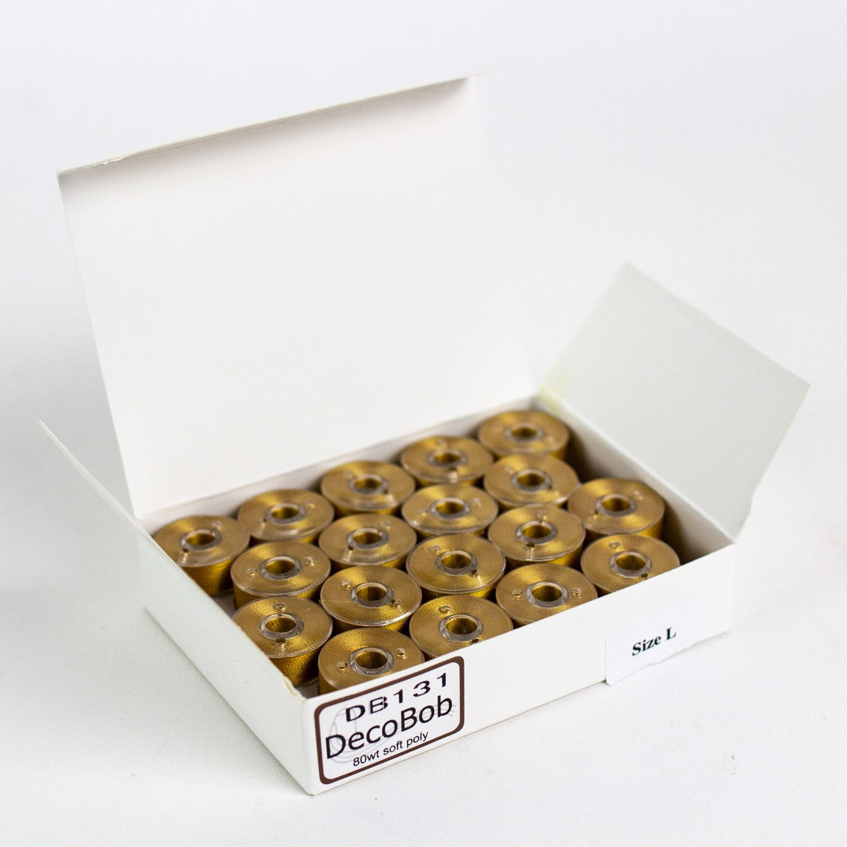 DecoBob Prewound Bobbins Size L 36ct Dk Gold
