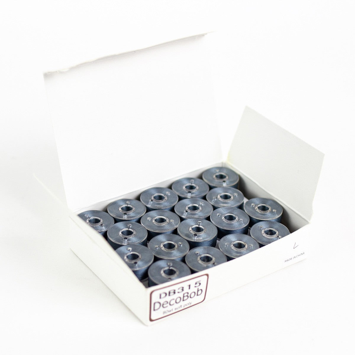 DecoBob Prewound Bobbins Size L 36ct Metal Blue