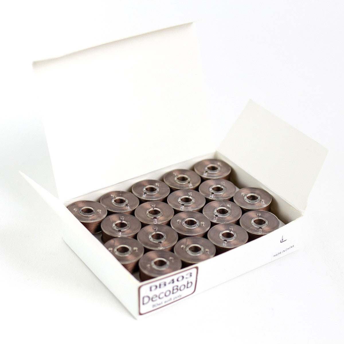 DecoBob Prewound Bobbins Size L 36ct Brown