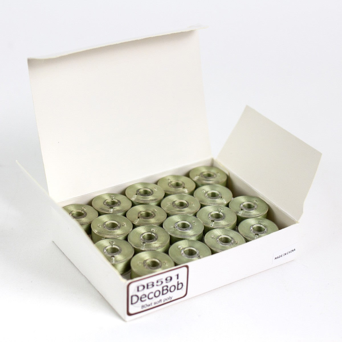 DecoBob Prewound Bobbins Size L 36ct Sage