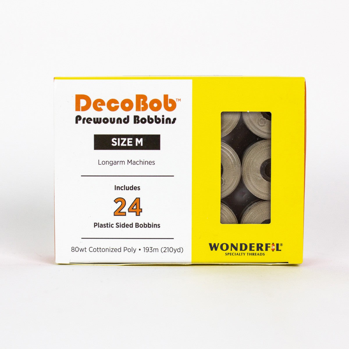 DecoBob Prewound Bobbins Size M 24ct Taupe