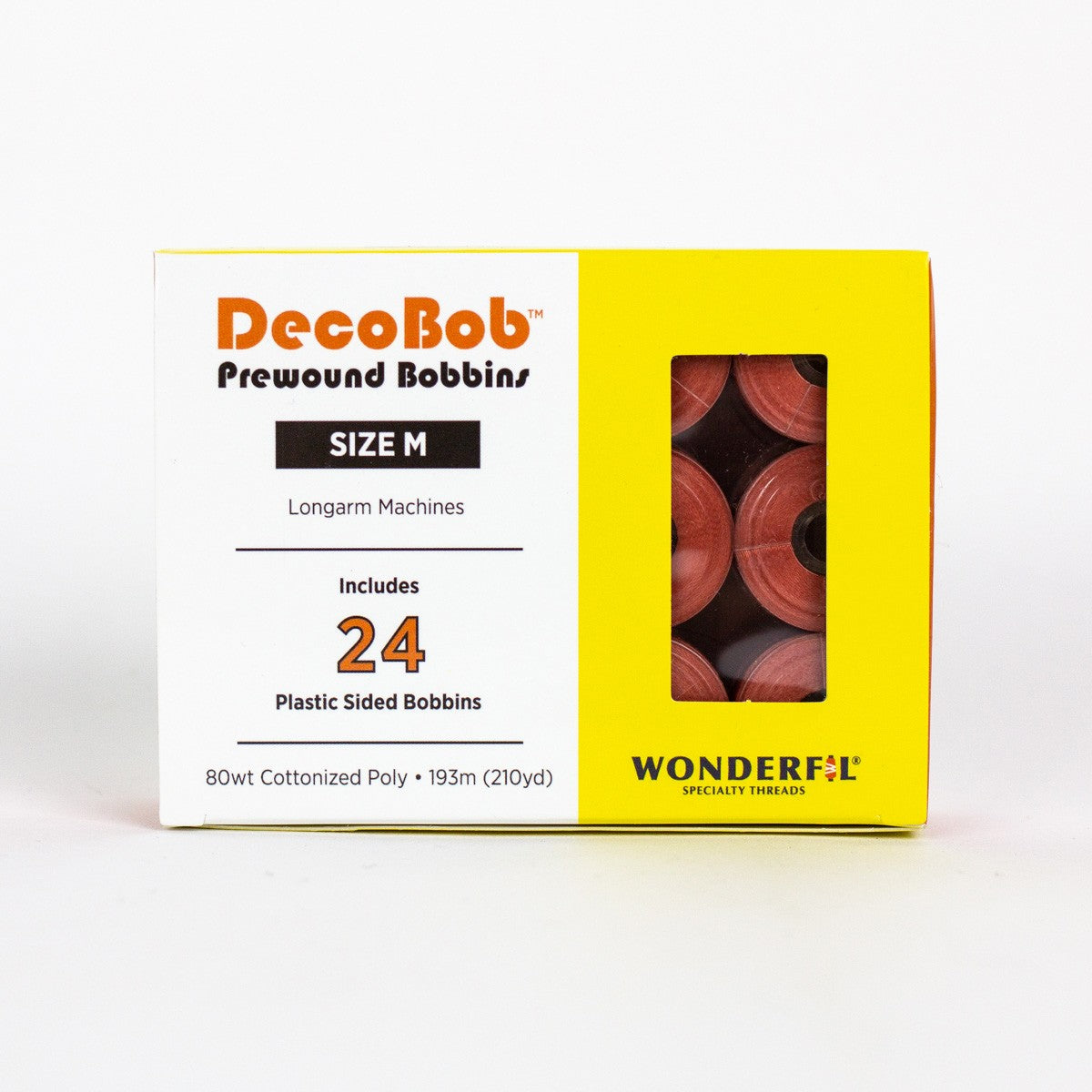 DecoBob Prewound Bobbins Size M 24ct Terracota