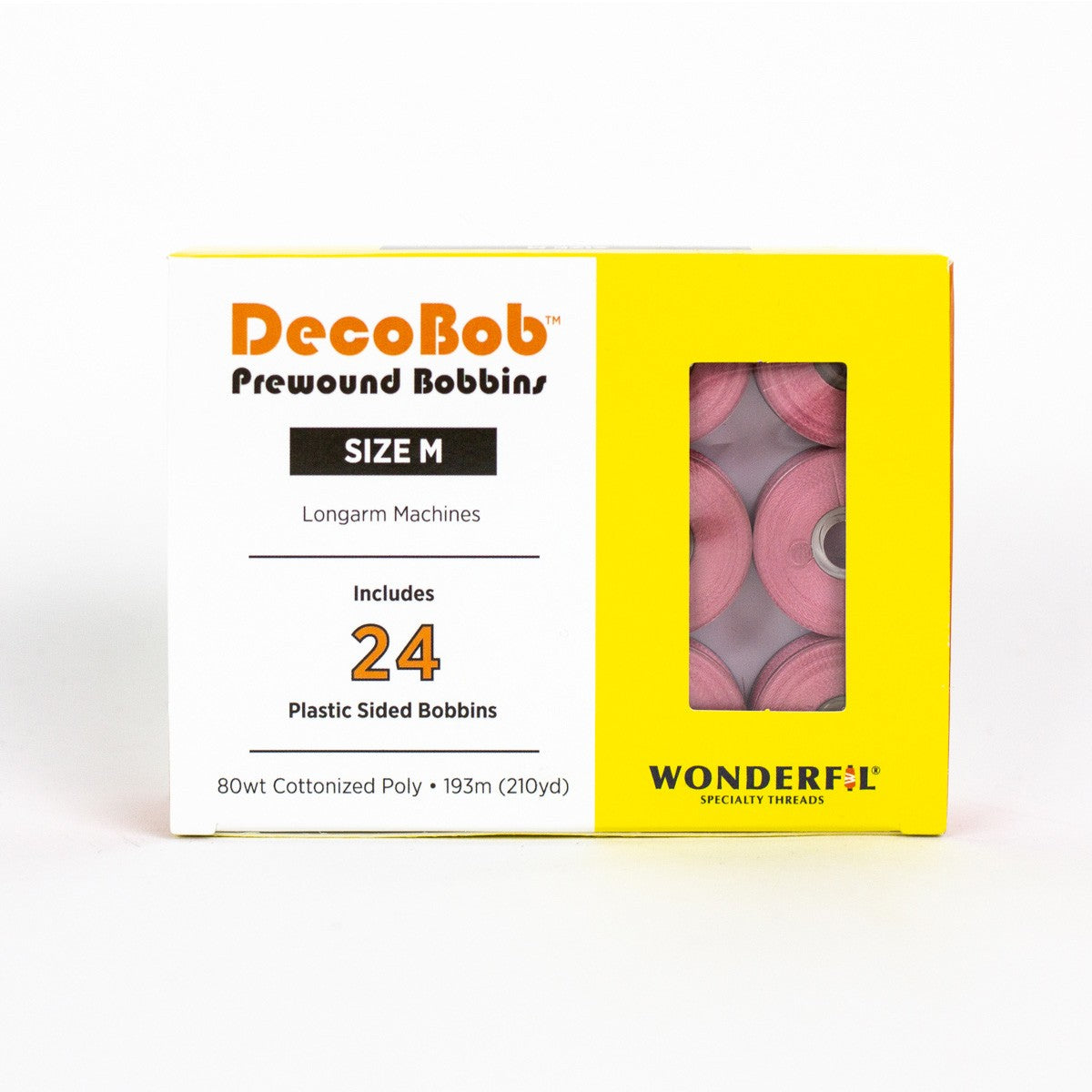 DecoBob Prewound Bobbins Size M 24ct Dusty Rose