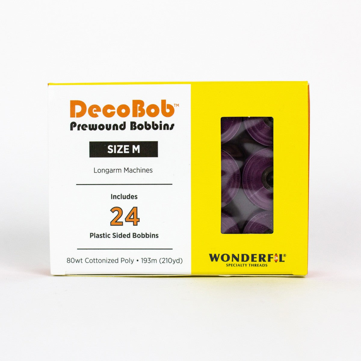 DecoBob Prewound Bobbins Size M 24ct Soft Purple