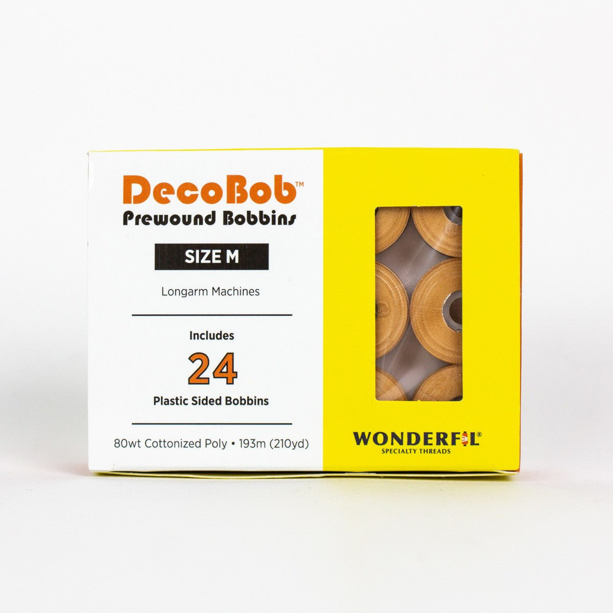 DecoBob Prewound Bobbins Size M 24ct Peach