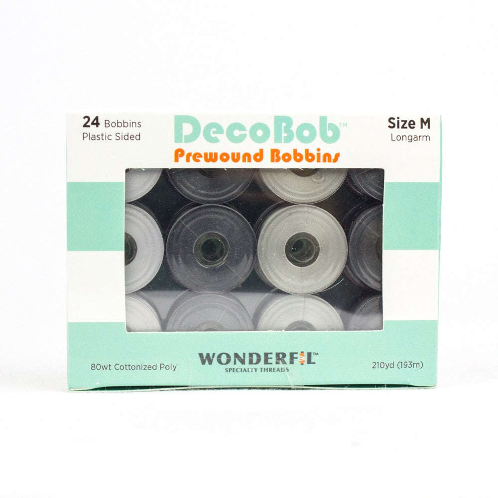 DecoBob Prewound Bobbins Size M 24ct Stone