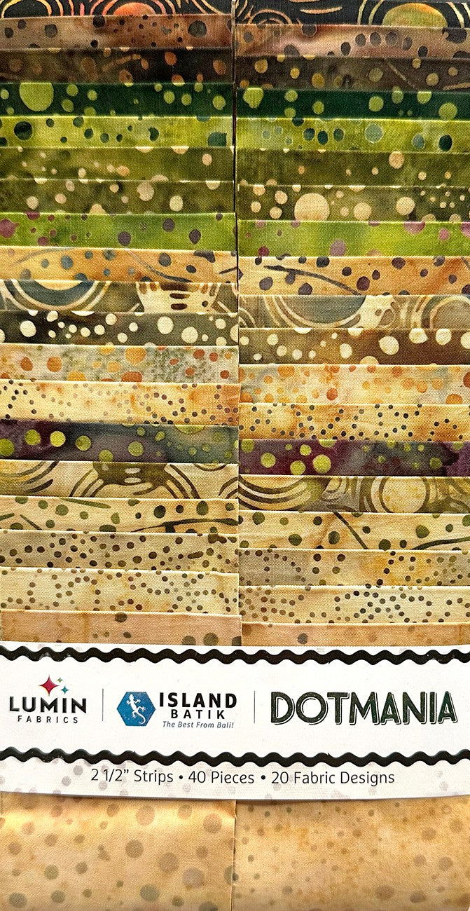 2.5in Strips Dotmania 40pcs 2 Pieces of Each Print