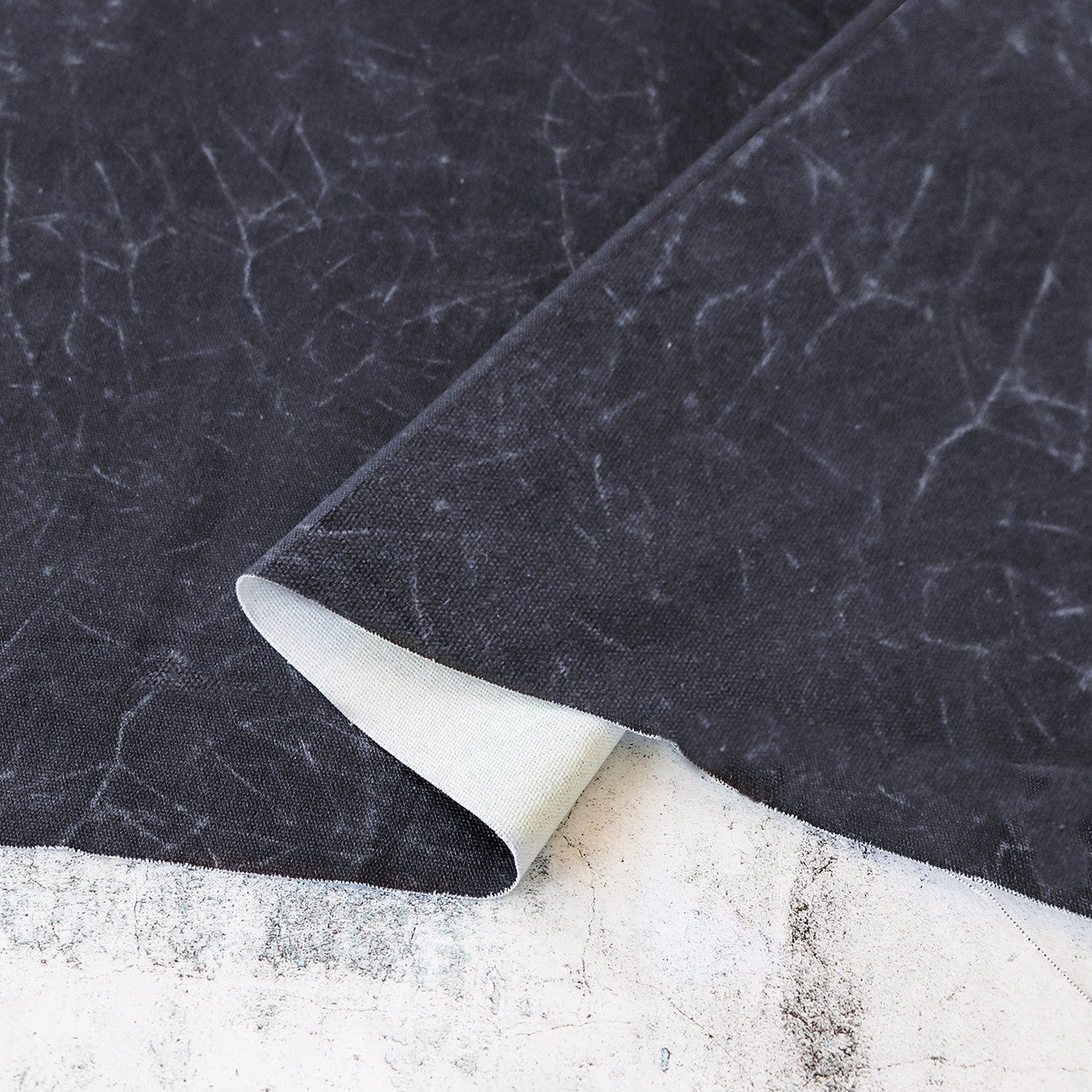 Faux Waxed Duck Canvas Black 15yds