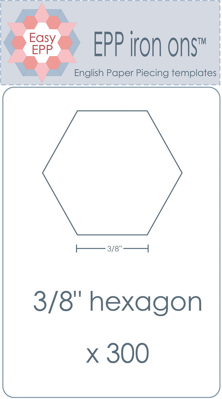 3/8in  Hexagon EPP Iron-On x 300