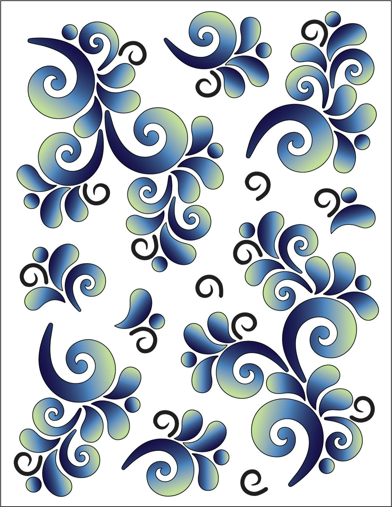 Tattoo Elementz Decal Wave On Wave Ocean (Printed On Clear)