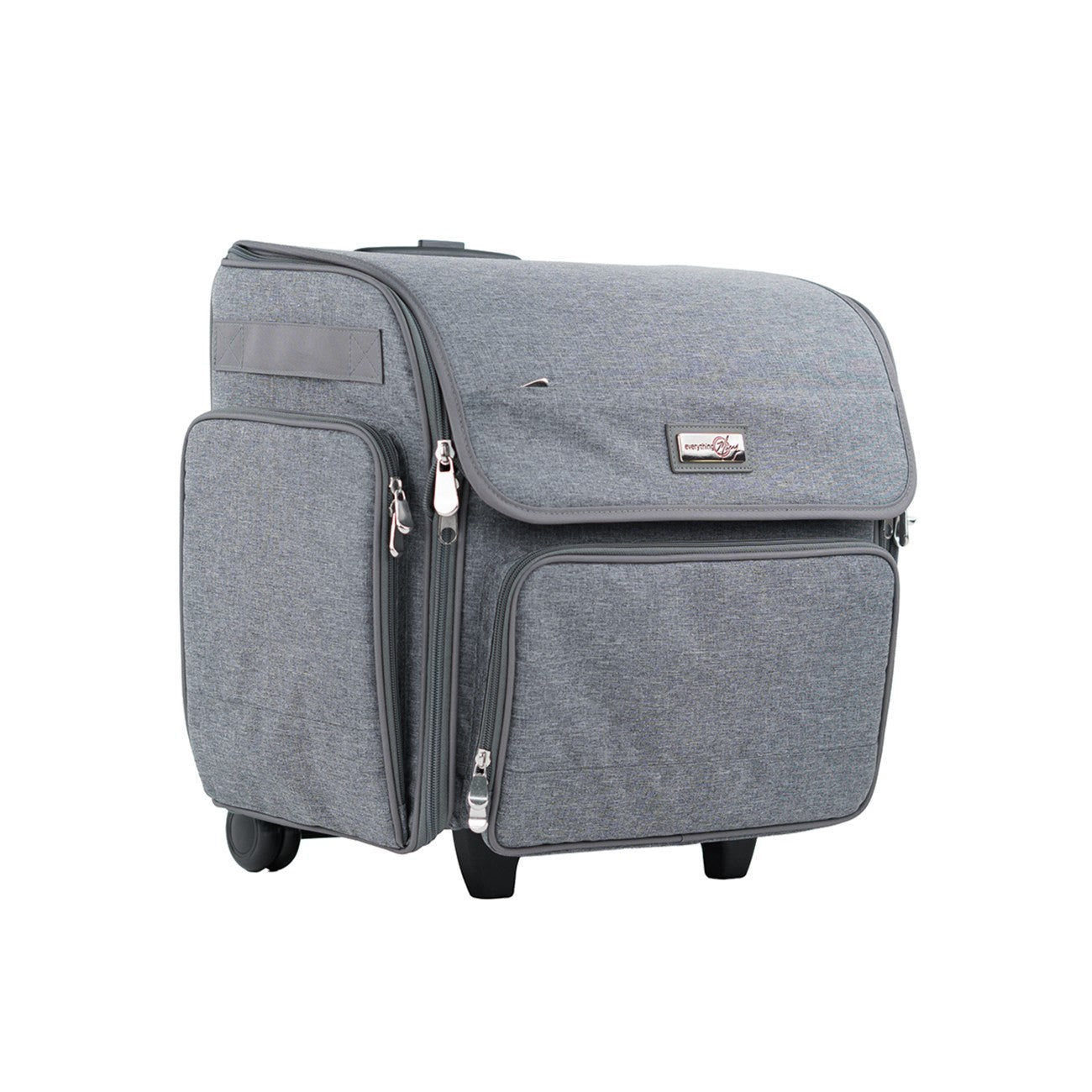 Deluxe Rolling Craft Tote Heather Gray