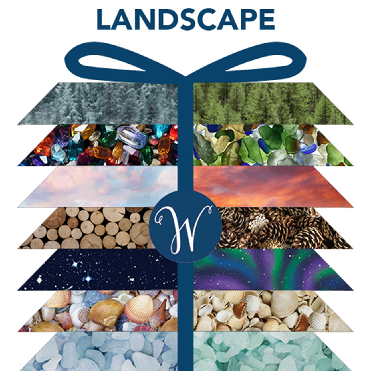Fat Quarter Landscapes, 20pcs/bundle